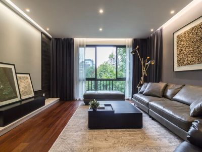 新城悦隽公园里简约风格143平米三居室装修案例