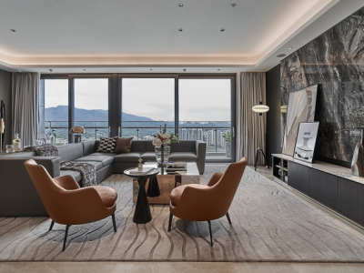 高新·尊寓轻奢风格140平米三居室装修效果图案例