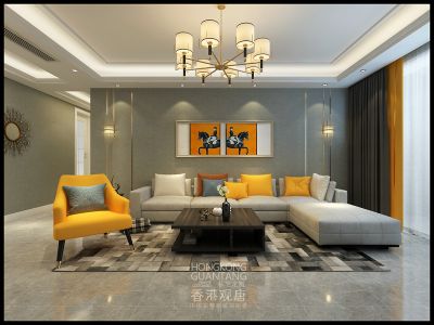 保利海德花园175平米现代风格四室两厅装修案例