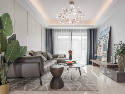 中南春风南岸现代风格118平米三居室装修案例