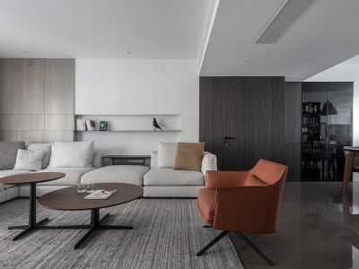 中海御湖三居105平现代风格装修案例