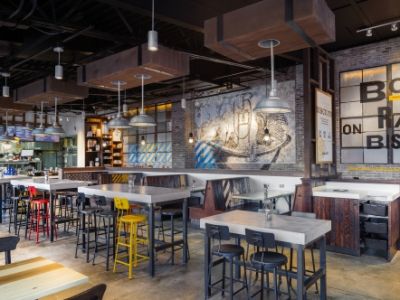 快餐厅绚丽风格270平米装修案例