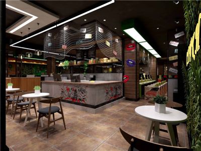 网咖现代风格460平米装修案例