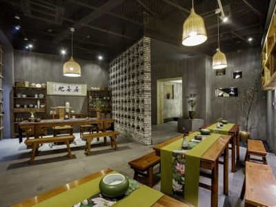 茶楼新中式风格850平米装修案例