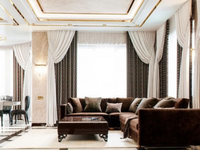 融创揽月府欧式风格458平米装修案例