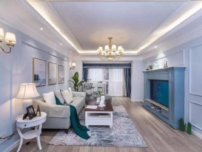 明德8英里96平米简约美式三居室装修案例