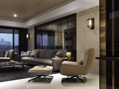 我爱我家95平米现代简约三居室装修案例