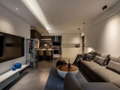 缤纷南郡三居105平现代风格装修案例