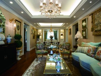 大华曲江公园世家240平米欧式风格别墅装修案例