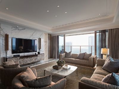 首创国际城四居128平方现代风格装修案例