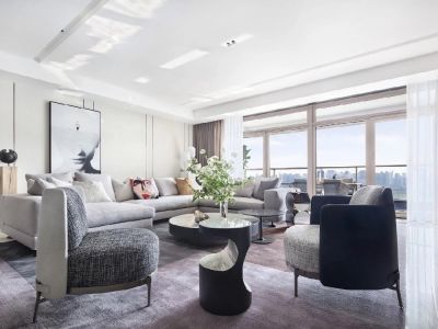 白桦林居三居119平现代风格装修案例