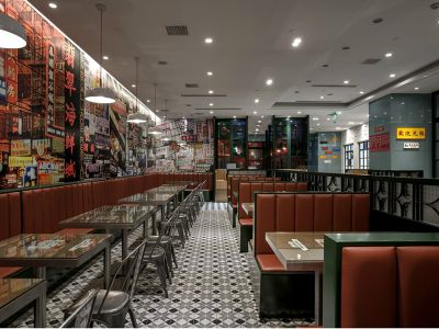 餐饮店170㎡港式风格装修案例