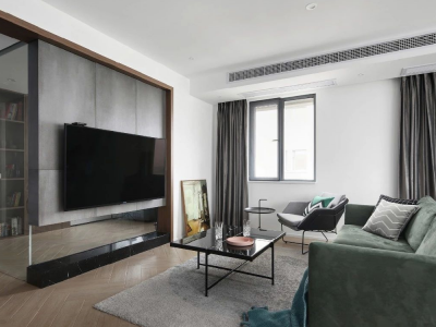 御锦城轻奢风格115平米三居室装修案例