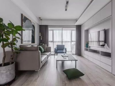 曲江龙邸89平米现代简约二居室装修案例