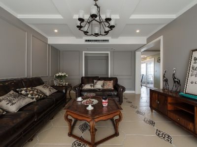 西市佳园93平米经典美式三居室装修案例