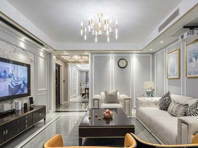 昌里花园美式风格118平米三居室装修案例