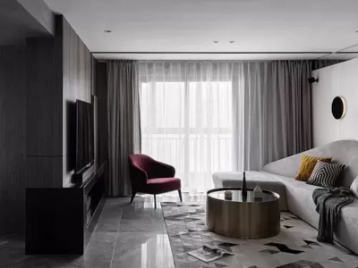 紫薇·铂樾府现代风格135平米三居室装修案例