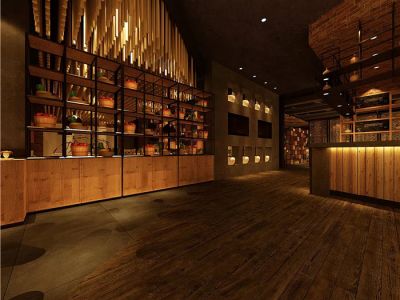 餐馆387平中式风格装修案例