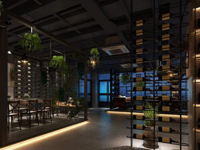 餐馆425平现代风格装修案例