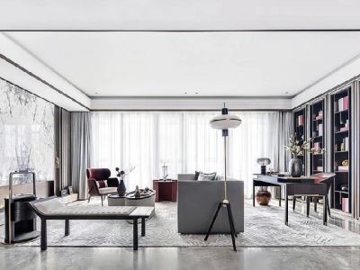 曲江观山悦平层185平新中式风格装修案例