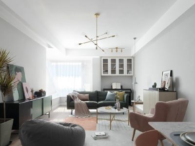 天朗大兴郡三居125平现代风格装修案例