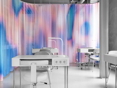 美甲店工业风格140平米装修案例