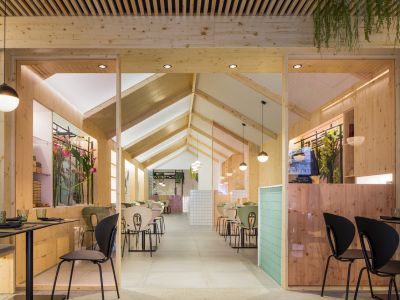 160平米日式北欧简约风西餐厅装修案例