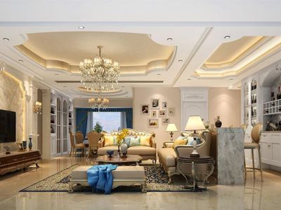 悠山美地欧式风格156平米装修案例