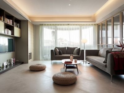 北外滩小区120平米现代混搭风格三居室装修案例