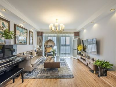 阳光建华城135平米美式风格三居室装修案例