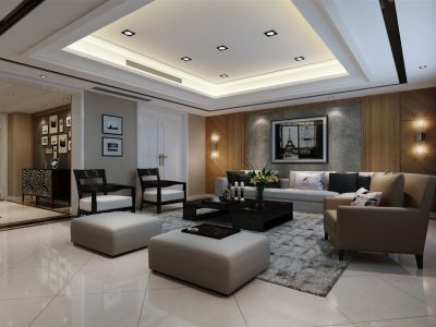 上隽嘉苑别墅400平别墅简约风格装修案例