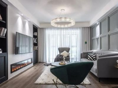 锦城花园北欧风格125平米三居室装修案例