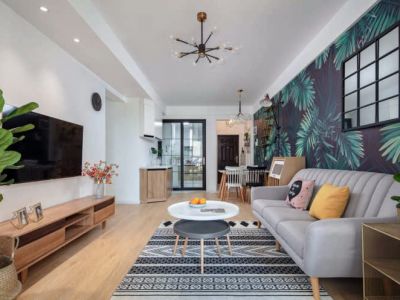 文德广场北欧风格108平米三居室装修案例