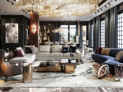 凯旋湾花园现代轻奢风格370平米咋看