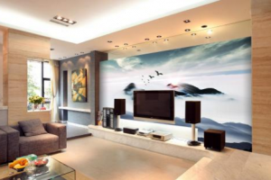 [域丰装饰公司]电视背景墙造型 电视背景墙有分哪些材料