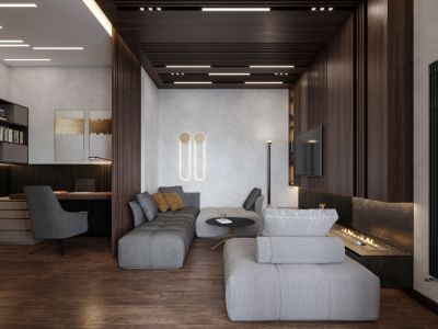 越秀东坡80平米现代简约二居装修案例