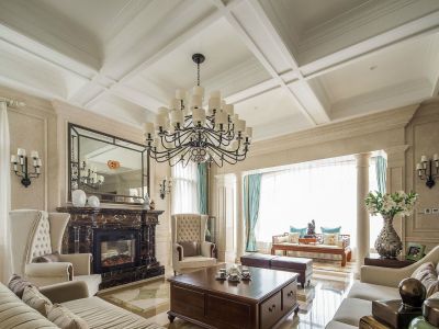 华远云和墅欧式混搭210平米别墅装修案例