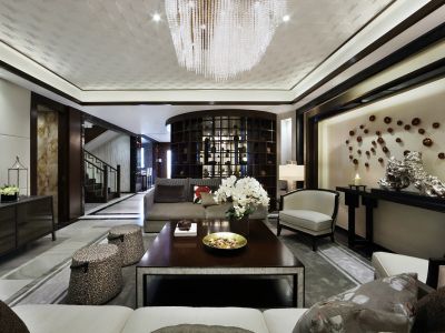 逸翠庄园现代中式214平米别墅装修案例