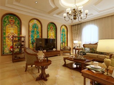 碧桂园藏珑府美式风格167平米别墅装修案例
