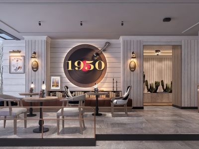 220平米复古风格餐厅装修设计案例