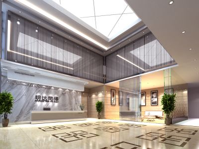 广州办公空间890平米现代风格装修案例