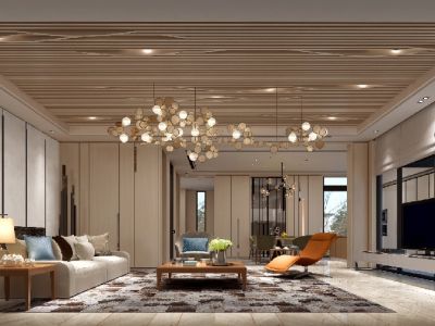 金亚花园225平米现代简约别墅装修案例