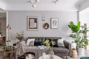 [成都美家创意装饰]90㎡两室一厅，绿植点缀，清新淡雅