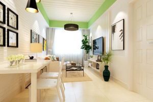 [成都龙发装饰]68㎡小两室一厅，紧凑设计，清新宽敞