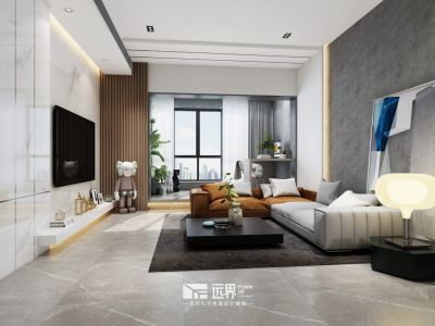 中粮鸿云现代风格245平米别墅装修案例