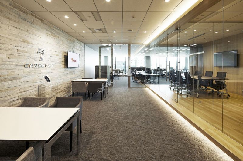 200㎡办公室走廊装修效果图