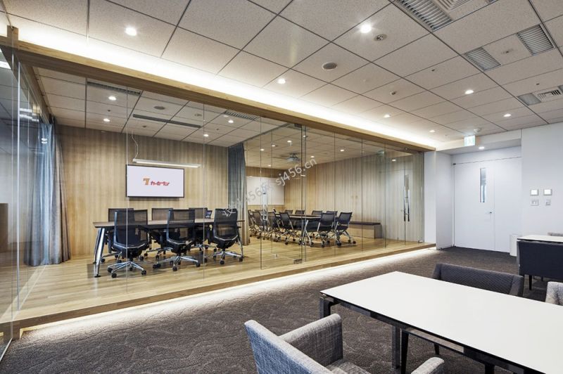 200㎡办公室会议室装修效果图