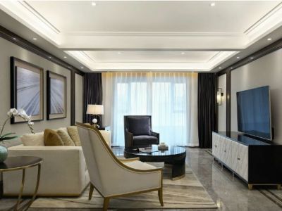 保利花园200平风格四居室新中式装修案例