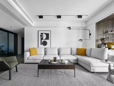 保利玫瑰花语132平米北欧极简三居室装修案例