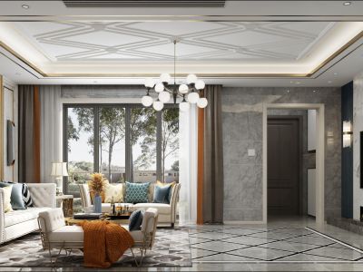 新希望D10天府轻奢风格300平米别墅装修案例